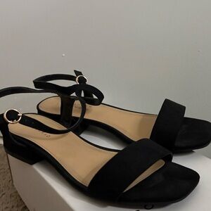 LC Lauren Conrad Black Strap Sandals